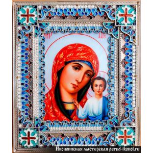 Ювелирная икона Казанской Божьей Матери