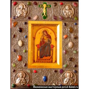 Ювелирная икона Богородица Тронная