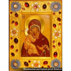 Ювелирная икона Владимирская Божья Матерь
