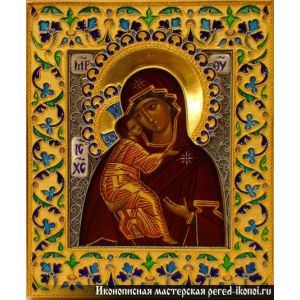 Ювелирная икона Владимирская Божья матерь