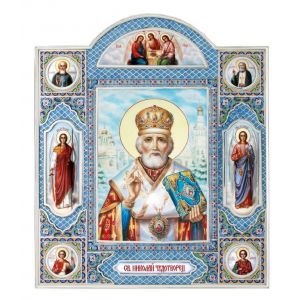 Финифть икона Святитель Николай Чудотворец