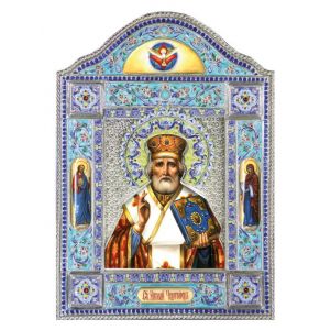 Финифть икона Святитель Николай Чудотворец